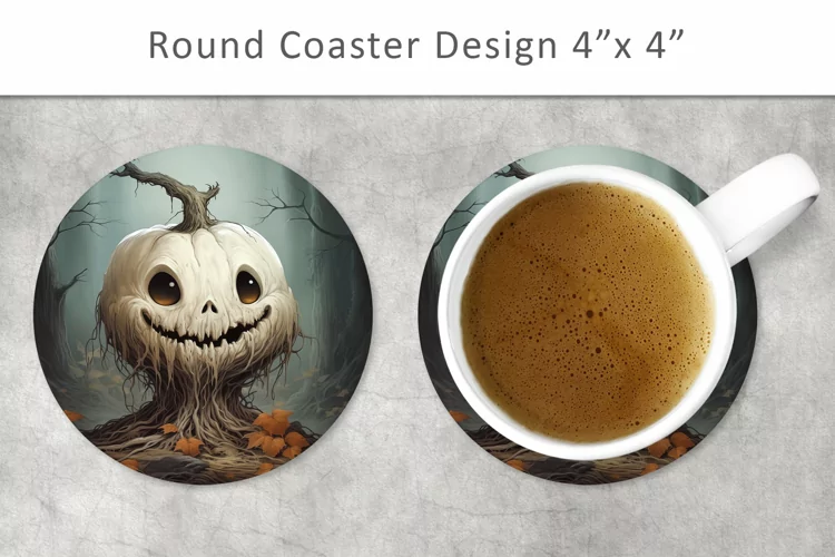 Halloween Round Coaster, Kitchen Decor