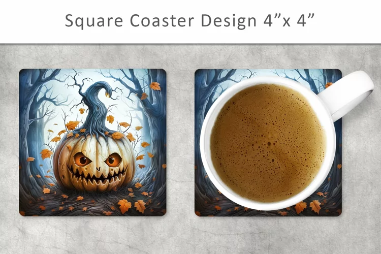 Halloween square coaster, Halloween Magnets