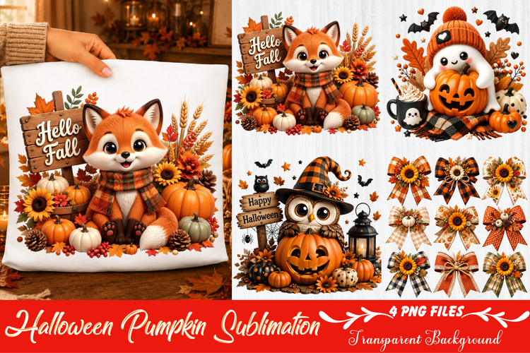 Halloween Pumpkin Sublimation Png