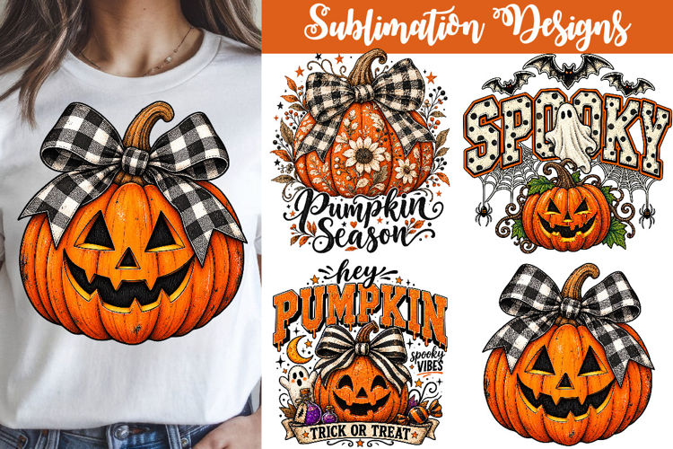 Halloween Pumpkin Sublimation PNG, Halloween PNG