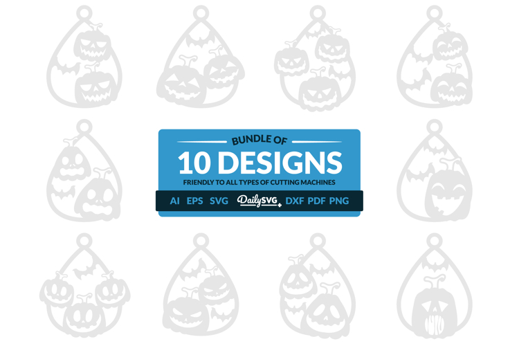 Halloween Pumpkin Tear Drop Keychain SVG