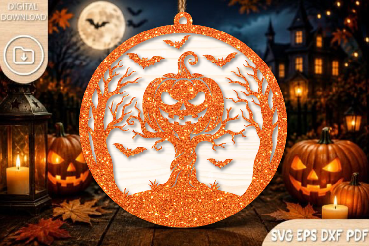 Halloween Pumpkin Tree SVG