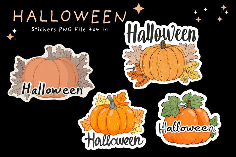 Halloween Sticker Printable Cute Pumpkin Face Stickers_17