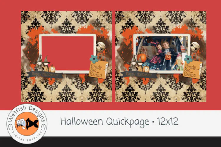 Halloween Quickpage 12x12 PNG 300dpi