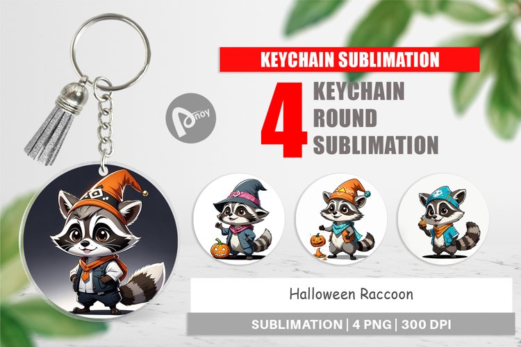 Keychain Halloween Raccoon