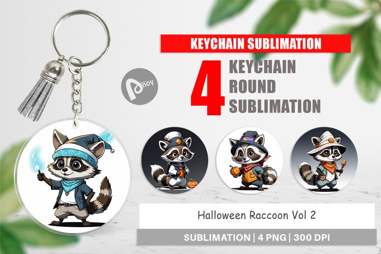 Keychain Halloween Raccoon