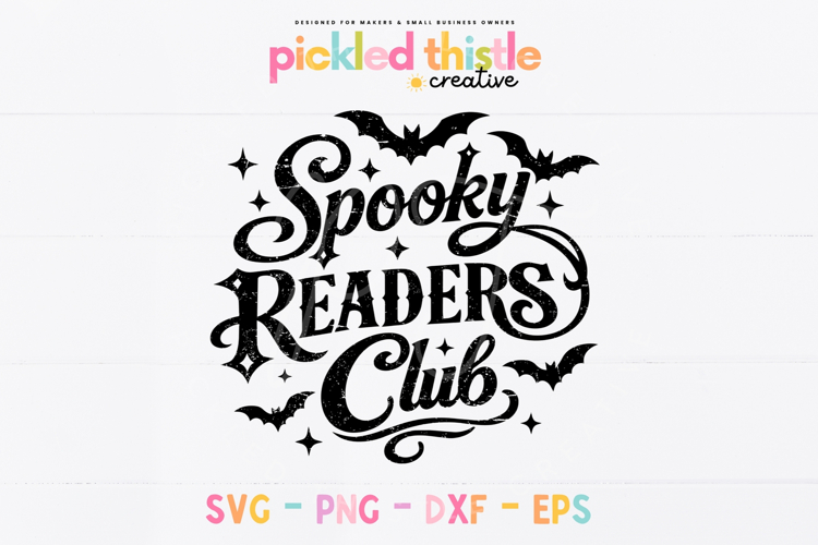 Spooky Readers Club SVG | Halloween Book Lover PNG DXF EPS