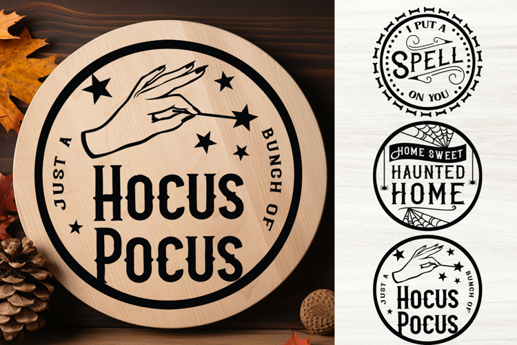 Halloween 3 Round Signs SVG