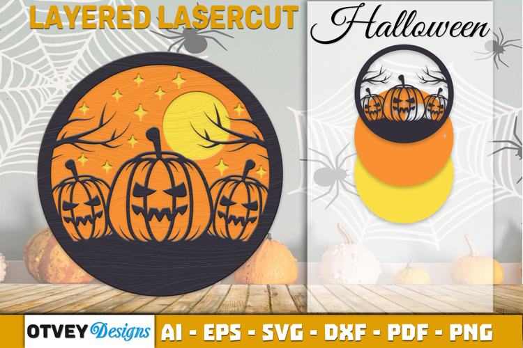 Halloween Decorations Layered Lasercut
