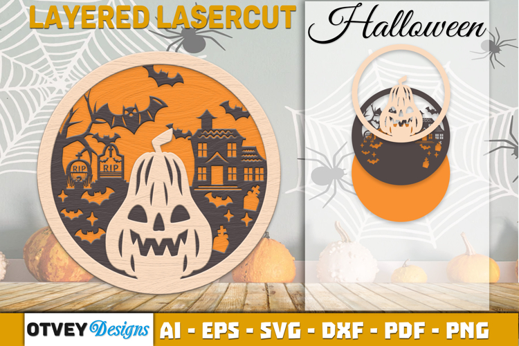 Halloween Decorations Layered Lasercut