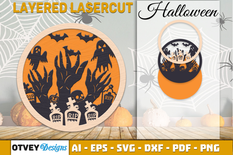 Halloween Decorations Layered Lasercut