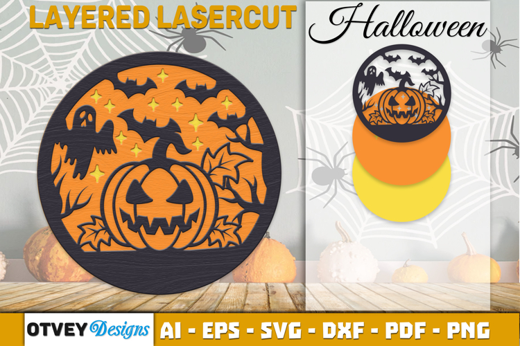 Halloween Decorations Layered Lasercut