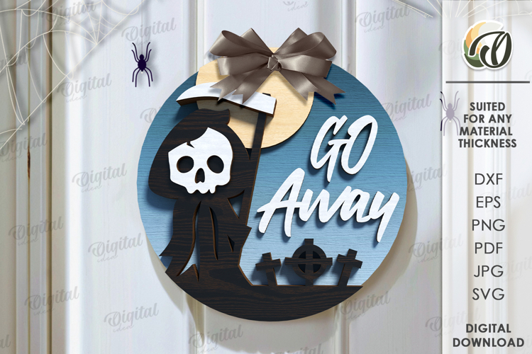 Halloween Round Sign Laser Cut. Halloween Decor SVG