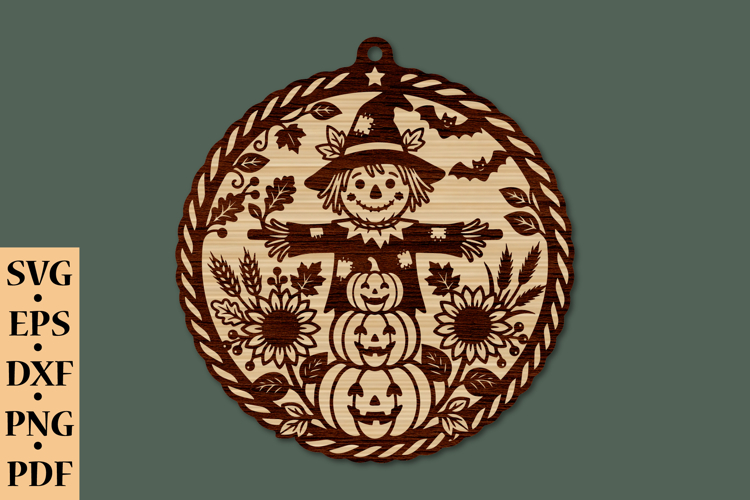 Halloween Scarecrow Ornament SVG