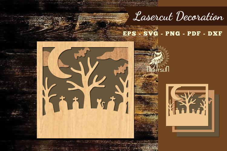 Halloween Scene Lasercut Decoration 2