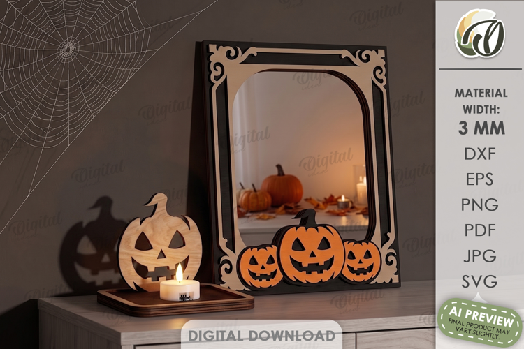 Halloween Shadow Candle Holder Lasercut. Tealight Holder SVG