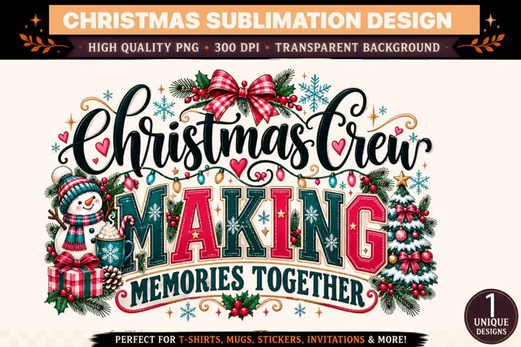Christmas Crew Making Memories Together PNG