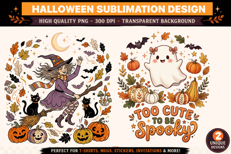 Too Cute to be Spooky Sublimation,Hallowen Witch Sublimation