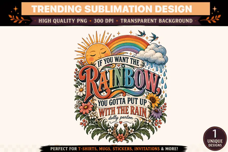 If You Want the Rainbow PNG, Inspirational Dolly Parton Quot
