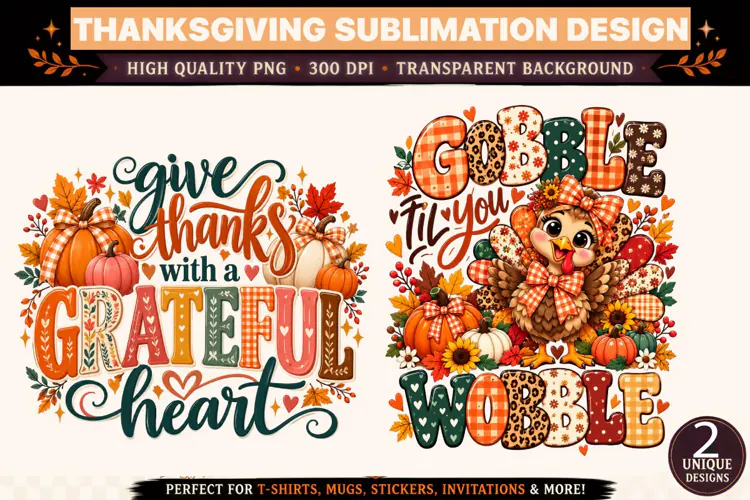 thanksgiving png, fall sublimation, grateful heart png, gobb