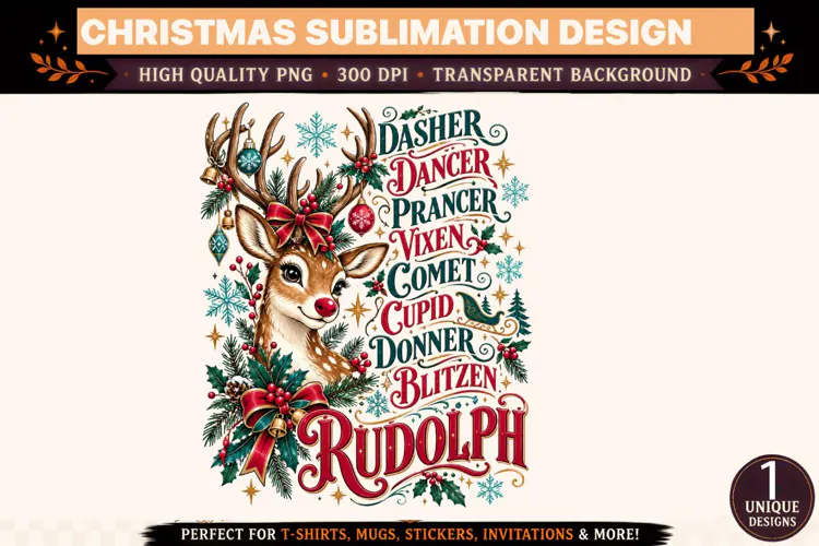 Rudolph Christmas Reindeer PNG