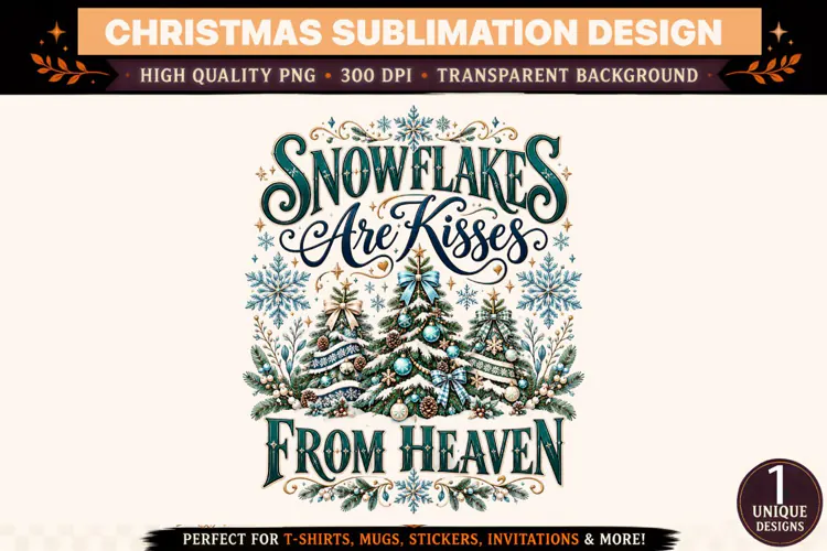 Snowflakes Are Kisses From Heaven PNG