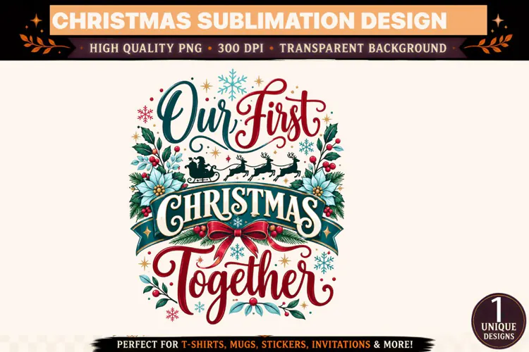 Our First Christmas Together PNG, First Christmas Couple Sub