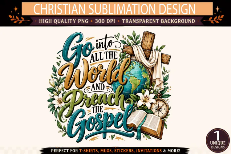 Go Into All the World and Preach the Gospel PNG, Christian B