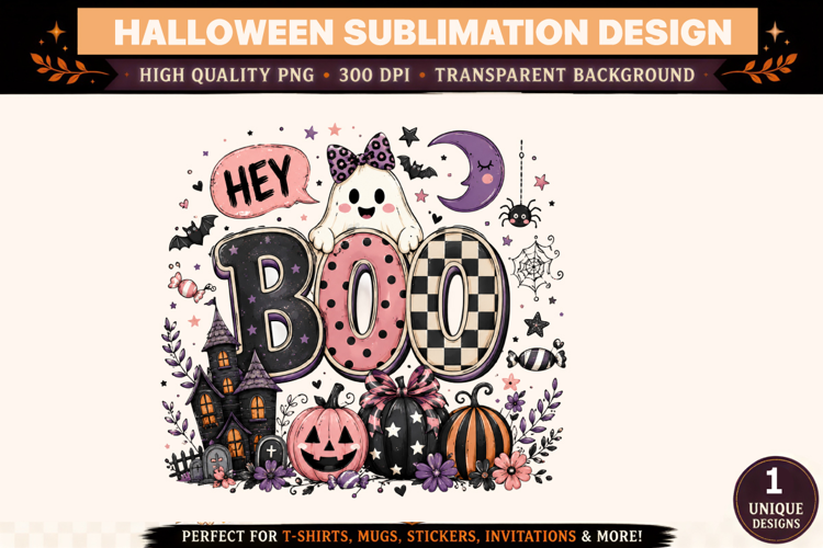 Hey Boo Sublimation|Halloween boo ghost Sublimation png