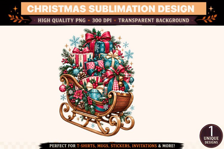 Christmas Sleigh PNG, example image 1