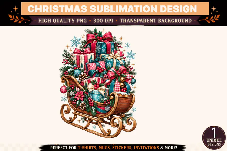 Christmas Sleigh PNG,