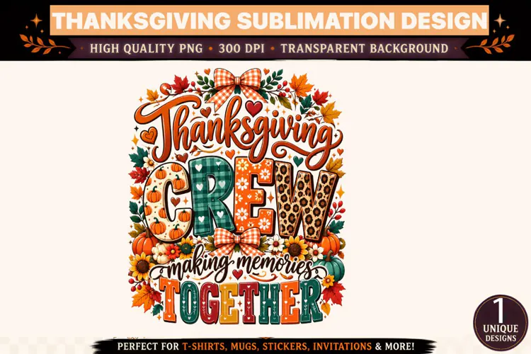 Thanksgiving Crew PNG, Making Memories Together, Thanksgivin