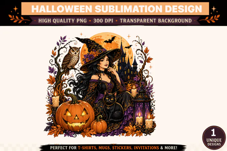 Halloween Clipart PNG Spooky Witch Ghost Design