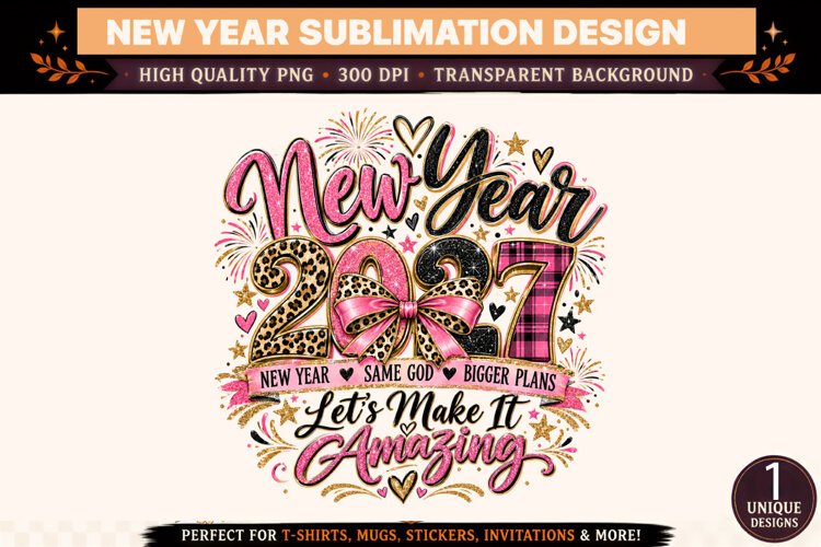 New Year 2027 PNG, example image 1