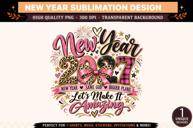 New Year 2027 PNG,