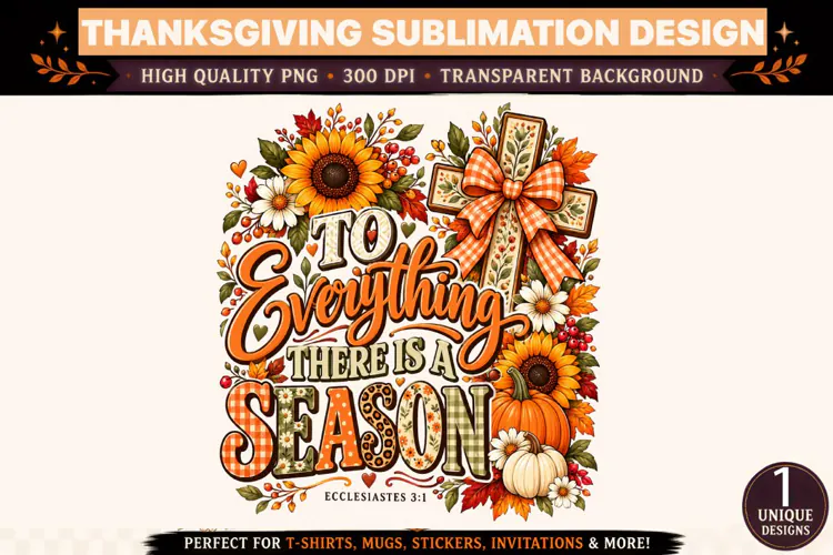 Christian Thanksgiving PNG, To Everything There Is a Season,