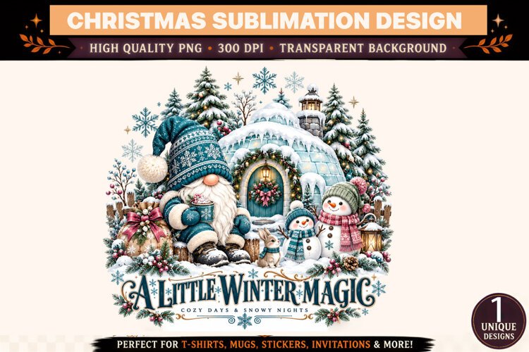 A Little Winter Magic Christmas PNG example image 1