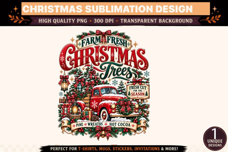 Farm Fresh Christmas Trees PNG example image 1