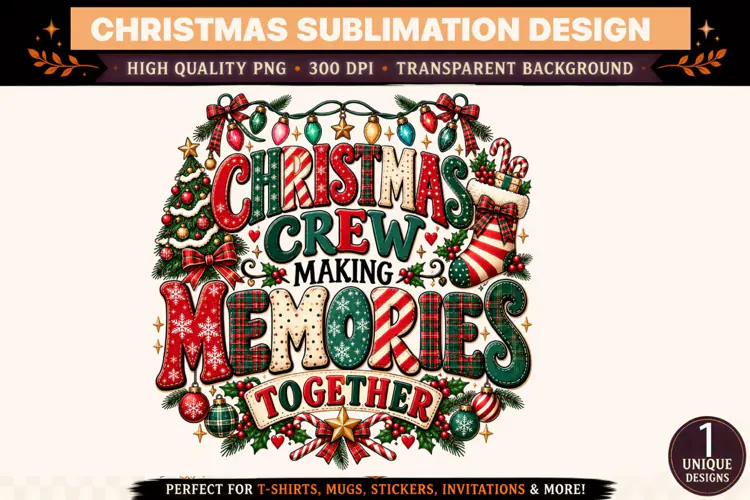 Christmas Crew PNG, Making Memories Together, Christmas Subl