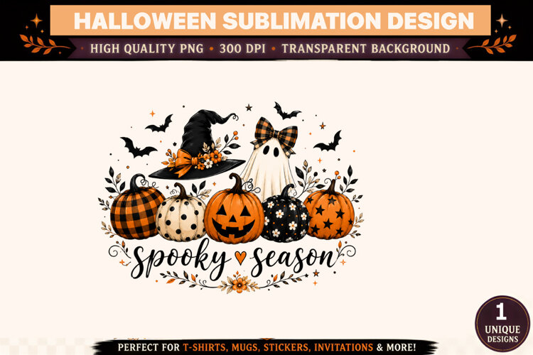Halloween Clipart PNG Spooky Witch Ghost Design example image 1