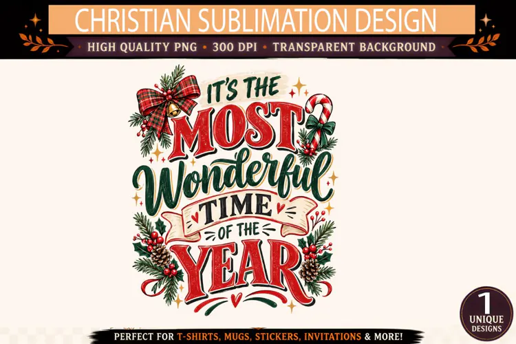 It's the Most Wonderful Time of the Year PNG, Christmas Subl