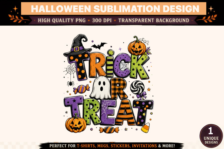 Halloween Clipart PNG Spooky Witch Ghost Design example image 1