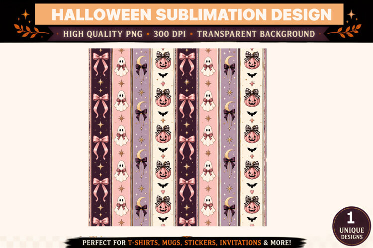 Halloween Seamless Pattern PNG, example image 1