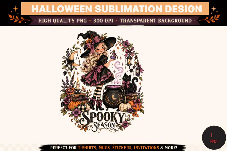 Spooky Season Witch Halloween PNG