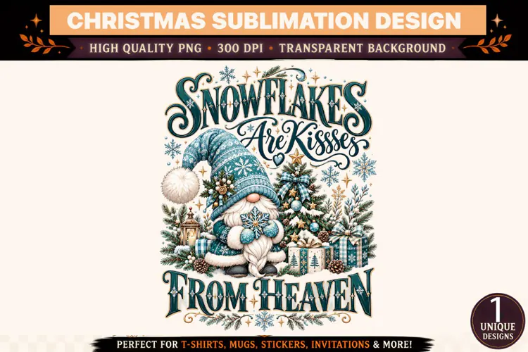 Snowflakes Are Kisses From Heaven PNG