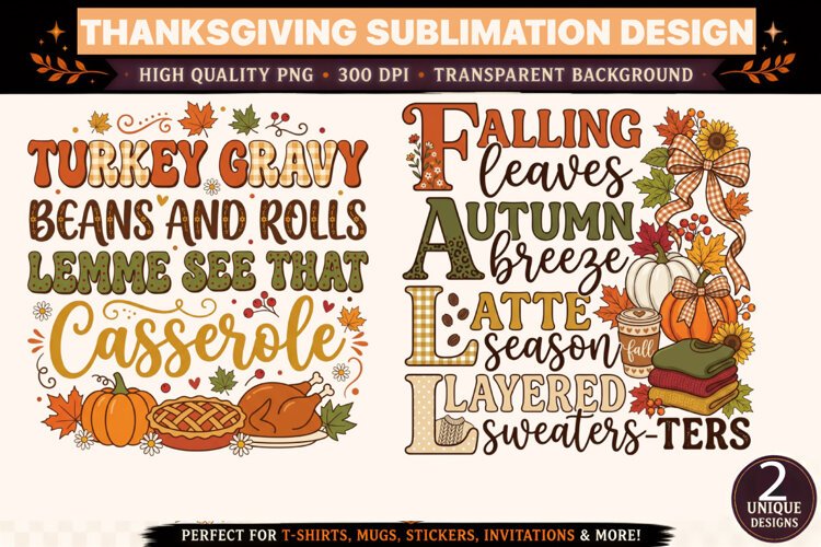 Falling Leaves Autumn Breeze PNG, Latte Season Layered Sweat example image 1