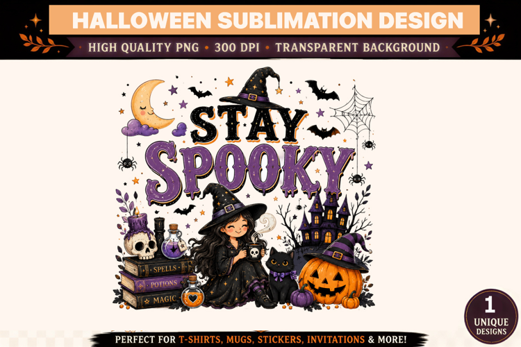 Halloween Clipart PNG Spooky Witch Ghost Design