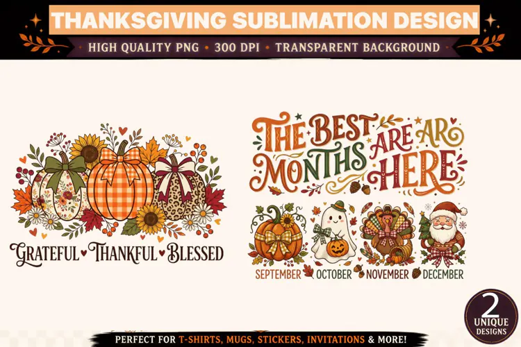 The Best Months Are Here PNG, Fall Halloween Thanksgiving Ch