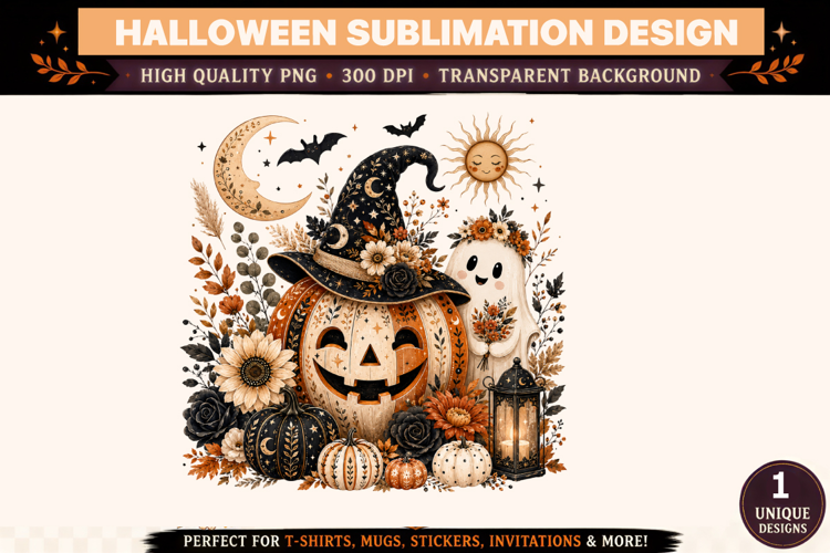 Halloween Clipart PNG Spooky Witch Ghost Design