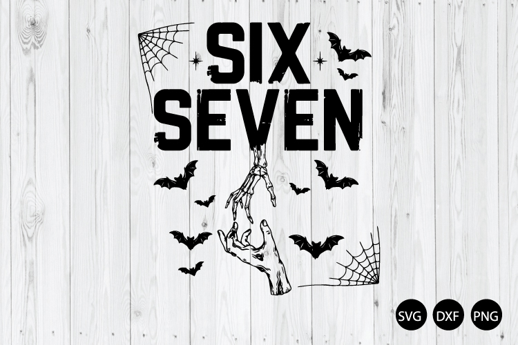 Halloween Six Seven SVG, Skeleton Hand SVG, Zombie SVG